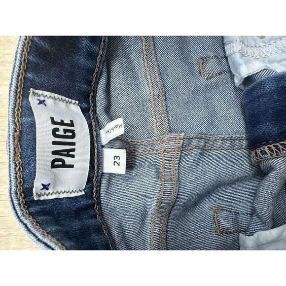 Paige Jax Knee Short Mid-rrse Short Jeans Tanscend Vintage Size 23 - Picture 2 of 5